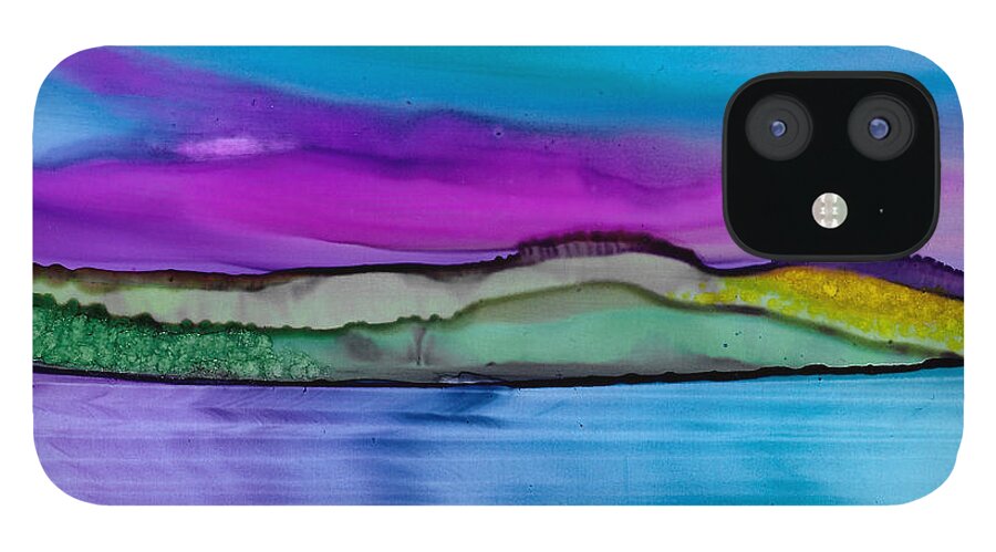 Landscape iPhone 12 Case featuring the painting Eventide by Eli Tynan