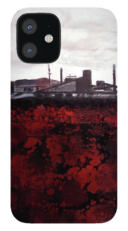 Industry iPhone 12 Case featuring the painting Extract of Industry by Anita Thomas