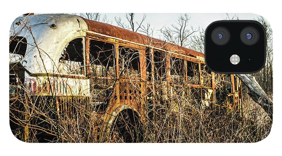 Bus iPhone 12 Case featuring the photograph Field bus by Jason Hughes