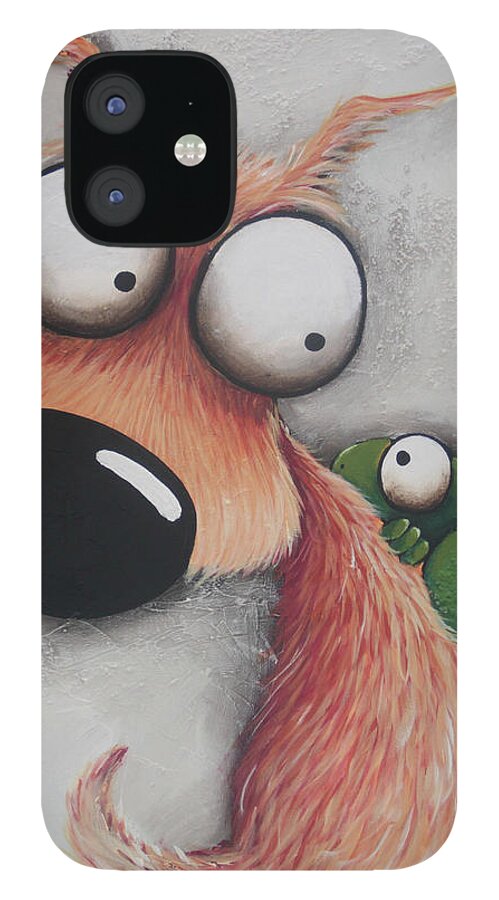 Dog iPhone 12 Case featuring the painting Finesse, you have it by Lucia Stewart