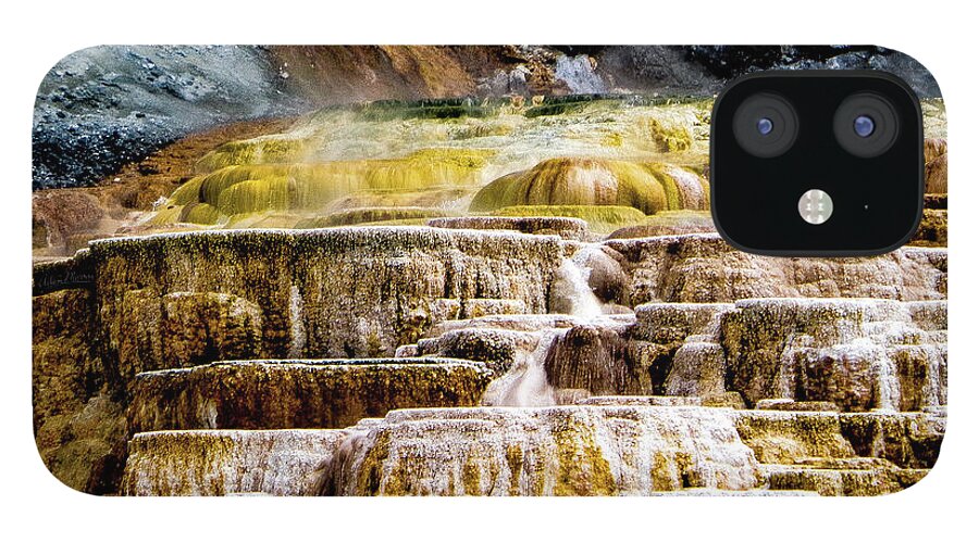 Yellowstone iPhone 12 Case featuring the photograph Hot Spring by Adam Morsa