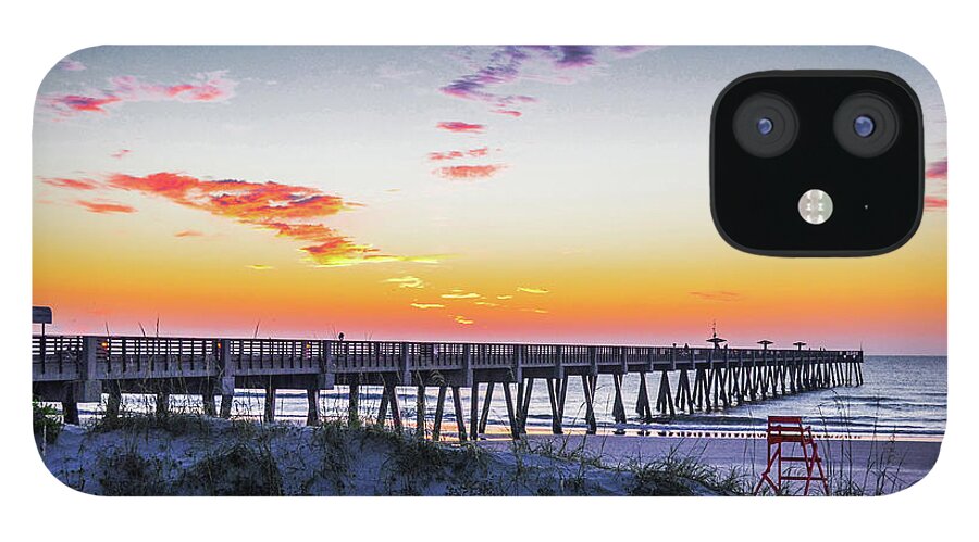 Pier iPhone 12 Case featuring the photograph First rays by Bradley Dever