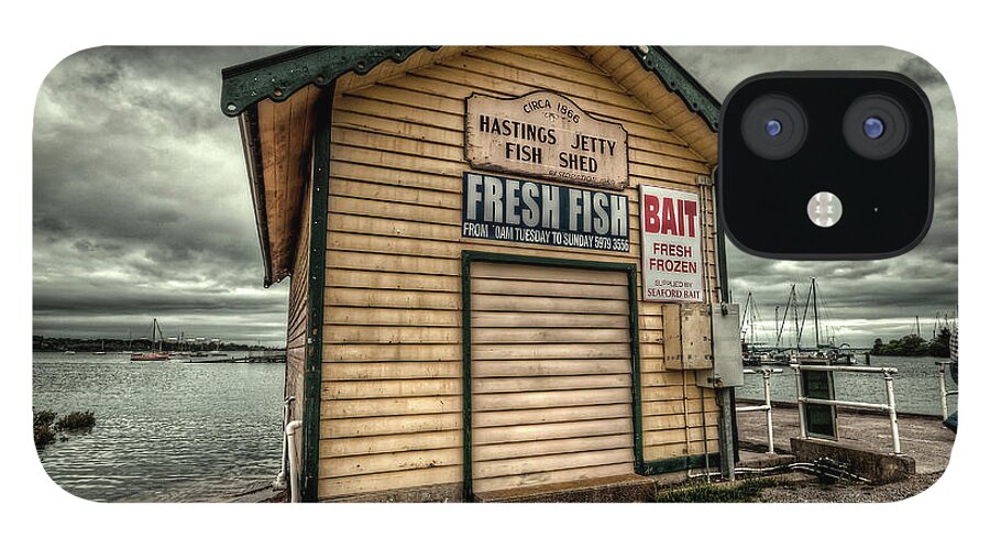 Hastings iPhone 12 Case featuring the photograph Fish Shed by Wayne Sherriff
