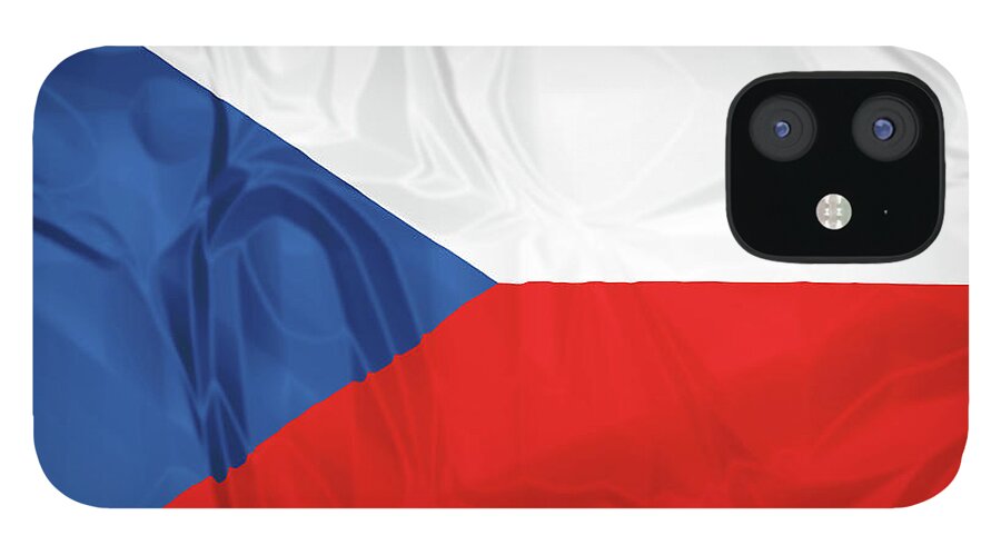 Czech Republic iPhone 12 Case featuring the photograph Flag of Czech Republic by Benny Marty