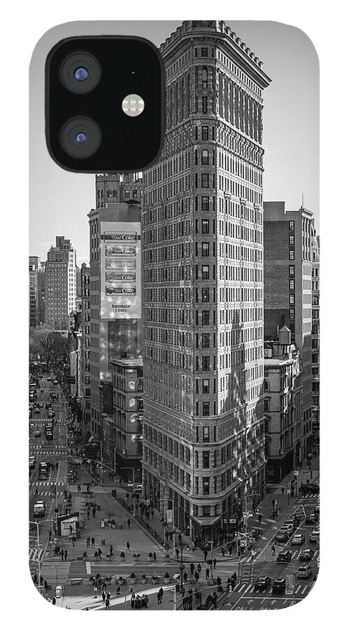 Flatiron Building iPhone 12 Case featuring the photograph Flatiron Building, Elevated Study 2 by Randy Lemoine
