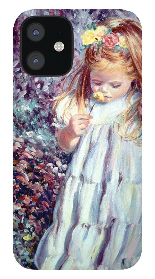 Children iPhone 12 Case featuring the painting Floral Scent by Marie Witte