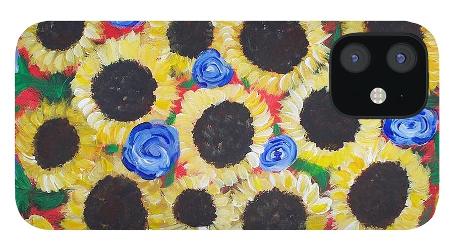 Flowers For Daddy iPhone 12 Case featuring the painting Flowers For Daddy by Seaux-N-Seau Soileau