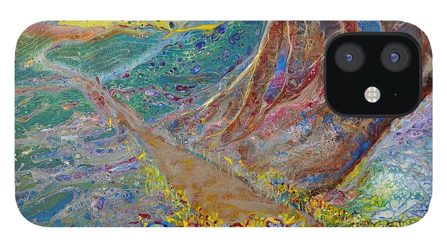 Path iPhone 12 Case featuring the painting Follow Your Path by Deborah Nell