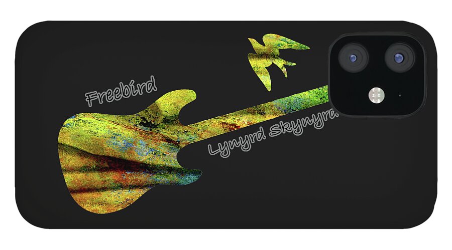 Ronnie Van Zant iPhone 12 Case featuring the painting Freebird Lynyrd Skynyrd Ronnie Van Zant by David Dehner