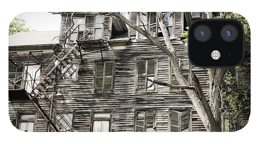 Walloomsac Inn iPhone 12 Case featuring the photograph French Doors and Fire Escapes by Carol Lynn Coronios