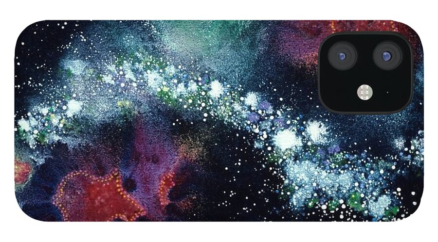 Spiritual iPhone 12 Case featuring the painting Gemini Passage by Lee Pantas