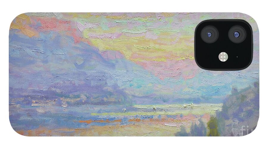 Fresia iPhone 12 Case featuring the painting Getting to the Other Side by Jerry Fresia