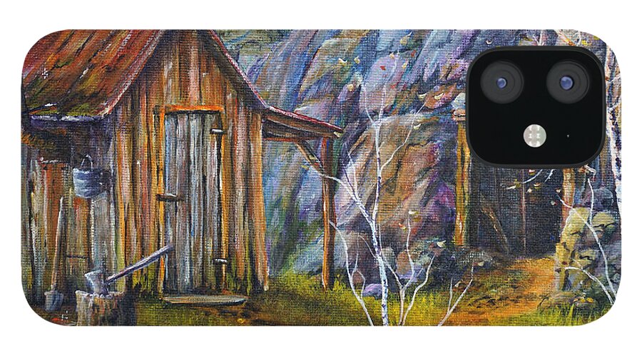 Landscape iPhone 12 Case featuring the painting Gold Rush by Wayne Enslow