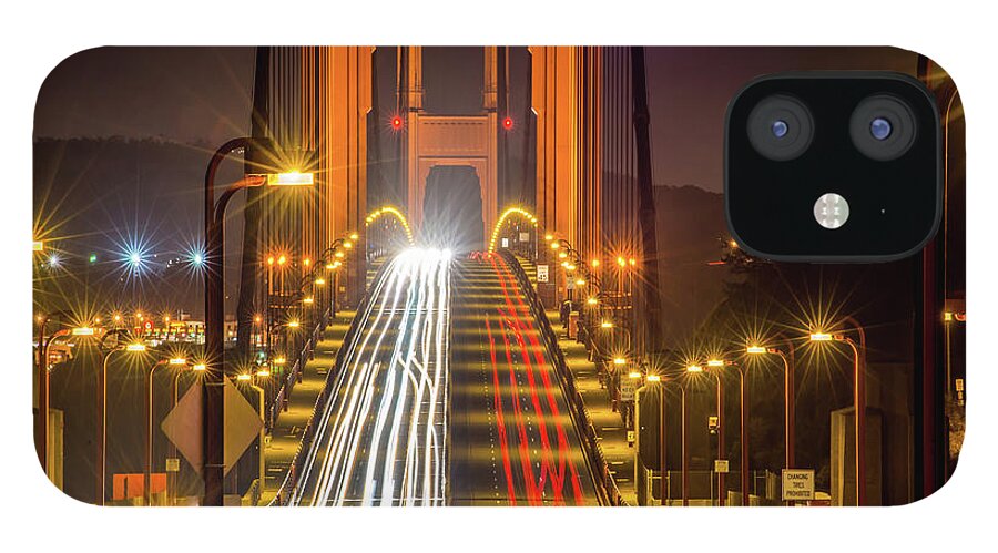 Golden Gate Traffic iPhone 12 Case featuring the photograph Golden Gate Traffic by Michael Tidwell