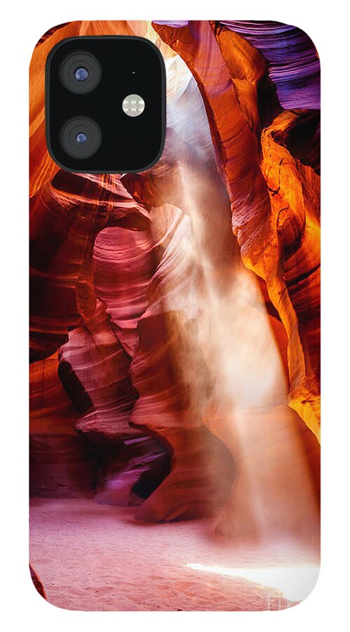 Antelope Canyon iPhone 12 Case featuring the photograph Golden Pillars by Az Jackson