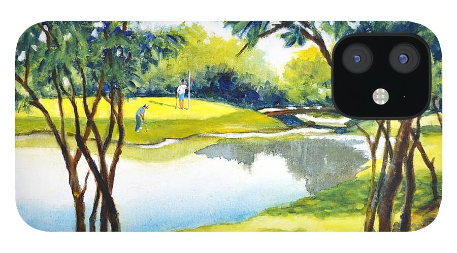 Golf iPhone 12 Case featuring the painting Golf haven by Betty M M Wong