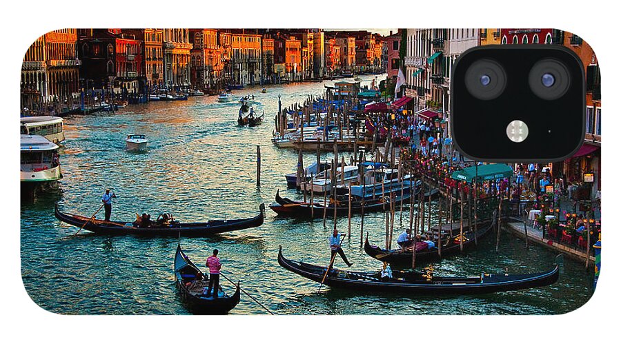 Grand Canal iPhone 12 Case featuring the photograph Grand Canal Sunset by Harry Spitz