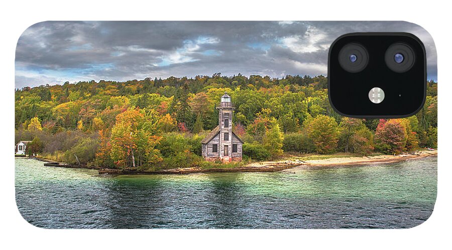 Lighthouse iPhone 12 Case featuring the photograph Grand Island Lighthouse Pictured Rock-5431 by Norris Seward