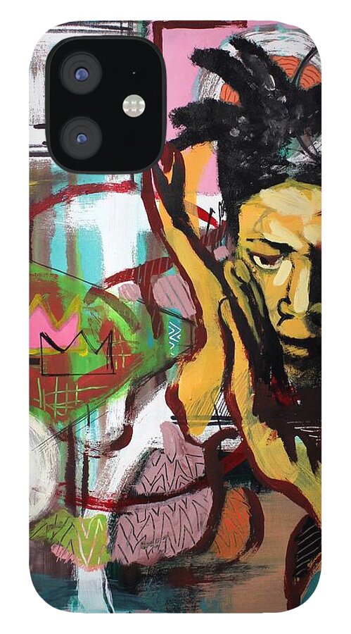 Expressive iPhone 12 Case featuring the mixed media Hands On by Aort Reed