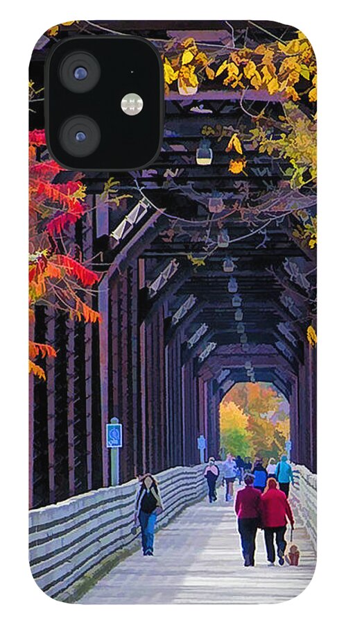 Fall iPhone 12 Case featuring the photograph Autumn Stroll by Carol Randall