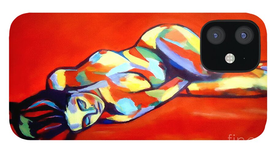 Affordable Paintings For Sale iPhone 12 Case featuring the painting Heat by Helena Wierzbicki