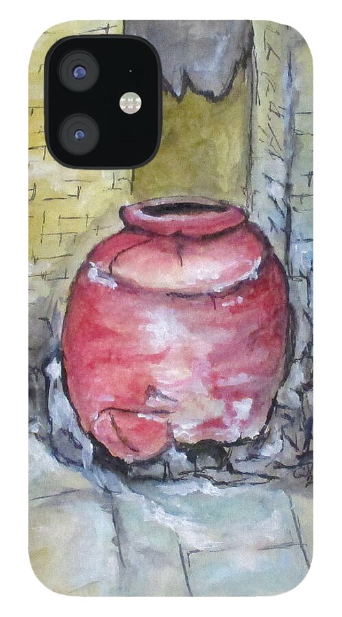 Amphora iPhone 12 Case featuring the painting Herculaneum Amphora Pot by Clyde J Kell