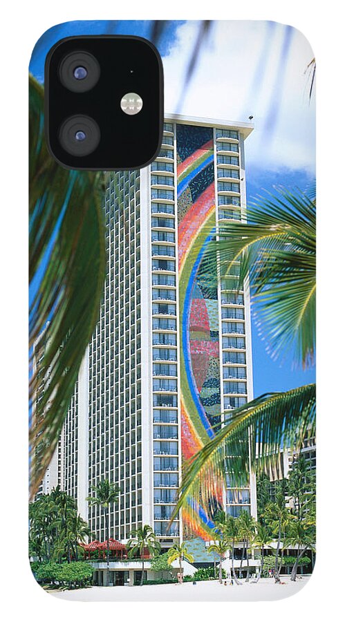 Afternoon iPhone 12 Case featuring the photograph Hilton Rainbow Tower by Vince Cavataio - Printscapes
