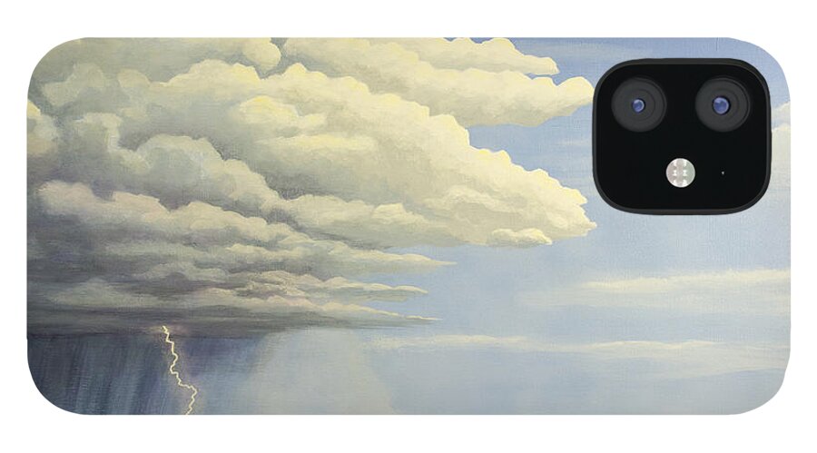 Grassy Plains iPhone 12 Case featuring the painting Hope They Don't Spook by Jack Malloch