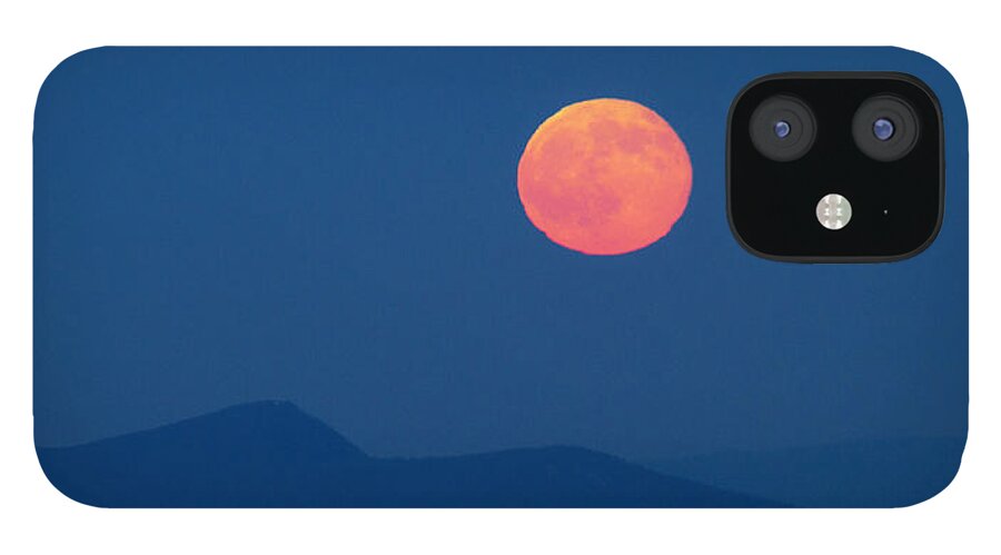 Moon iPhone 12 Case featuring the photograph Hunters Moon Blue Ridge Parkway by John Harmon