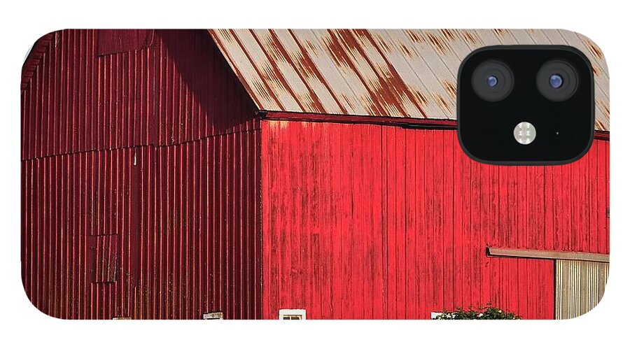 Ag iPhone 12 Case featuring the photograph Hwy 47 Red Barn 21x21 by Jerry Sodorff