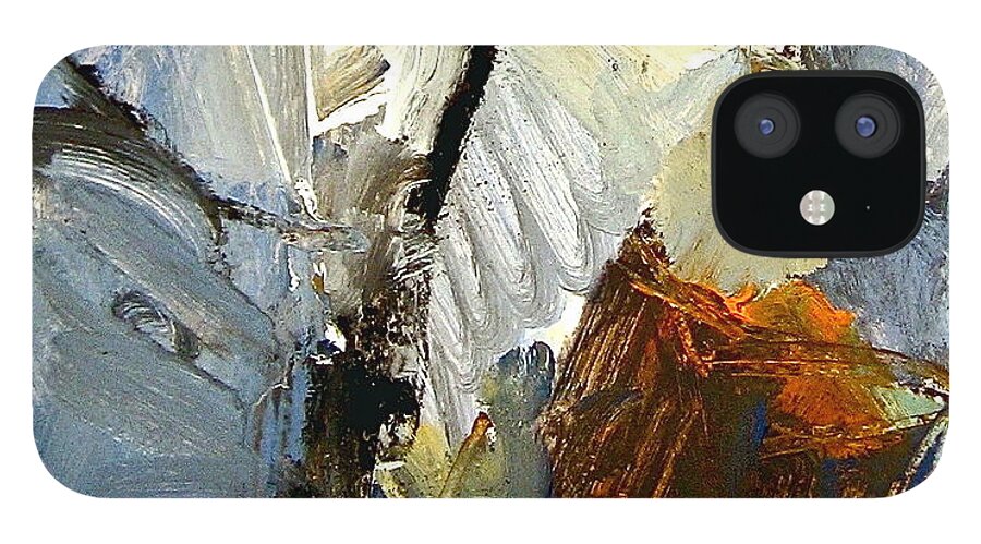 Abstract Paintings iPhone 12 Case featuring the painting Hydra- Igneous Flame by Cliff Spohn