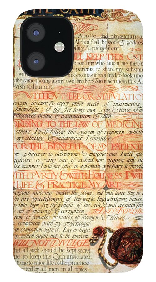 Science iPhone 12 Case featuring the photograph International Code Of Medical Ethics by Science Source