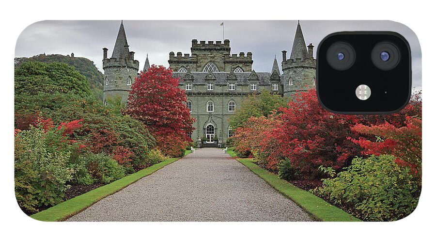 Inveraray Castle iPhone 12 Case featuring the photograph Inveraray Castle in Autumn by Maria Gaellman