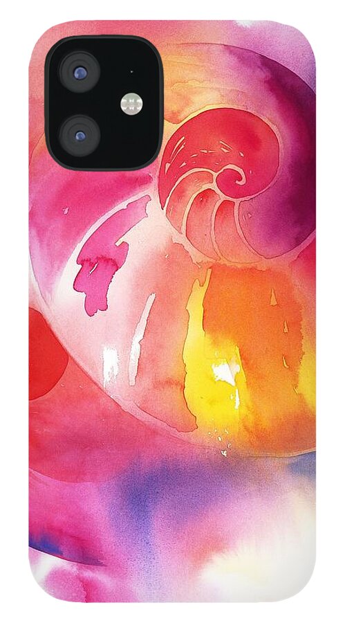 Spiritual iPhone 12 Case featuring the painting Inward Journey by Tara Moorman