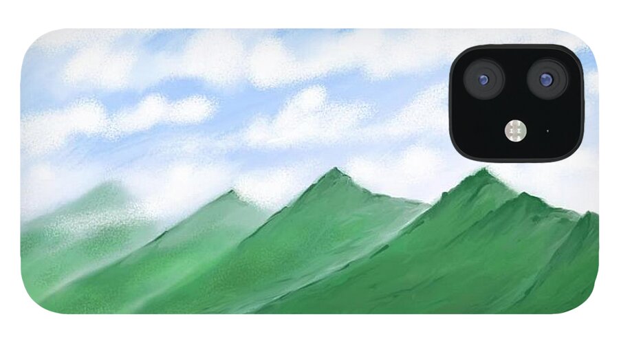 Landscape iPhone 12 Case featuring the digital art Irish Hills by Stacy C Bottoms