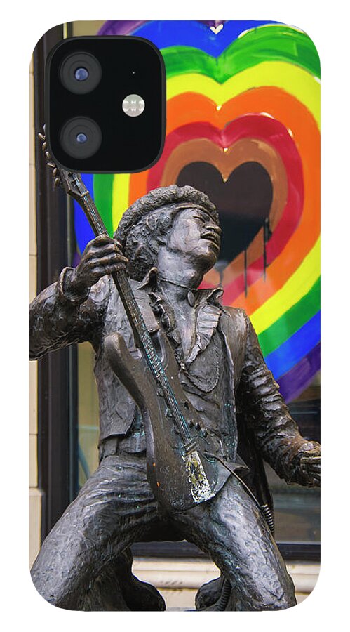 Jimi Hendrix iPhone 12 Case featuring the photograph Jimi Hendrix Love On Capitol Hill by Matt McDonald