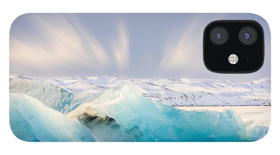 Cloud iPhone 12 Case featuring the photograph Jokulsarlon Glacier Lagoon by Sue Leonard