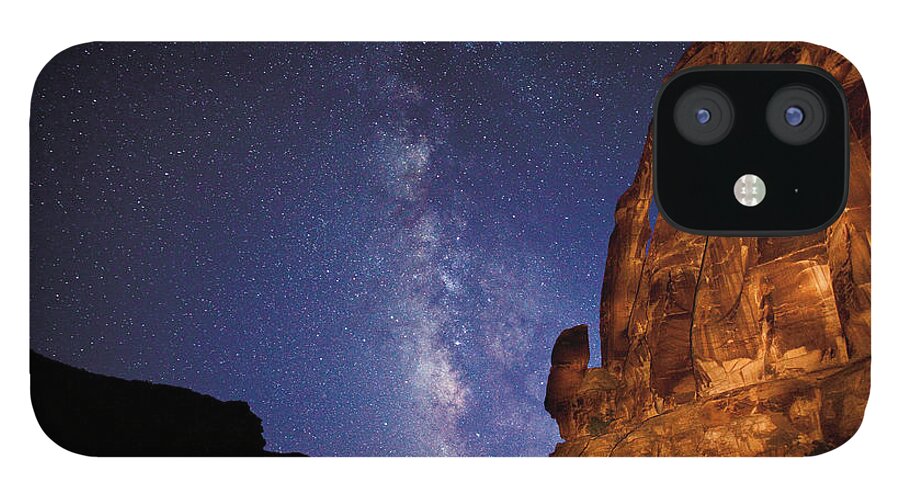Moab iPhone 12 Case featuring the photograph Jug Handle Arch and The Milky Way by Dan Norris