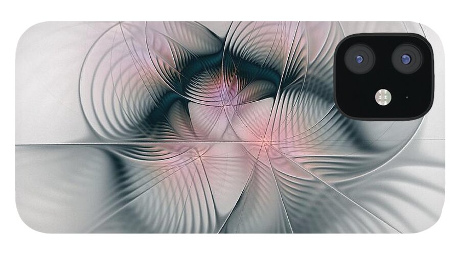 Fractal iPhone 12 Case featuring the digital art Junos Mercy - Fractal Art by Nirvana Blues