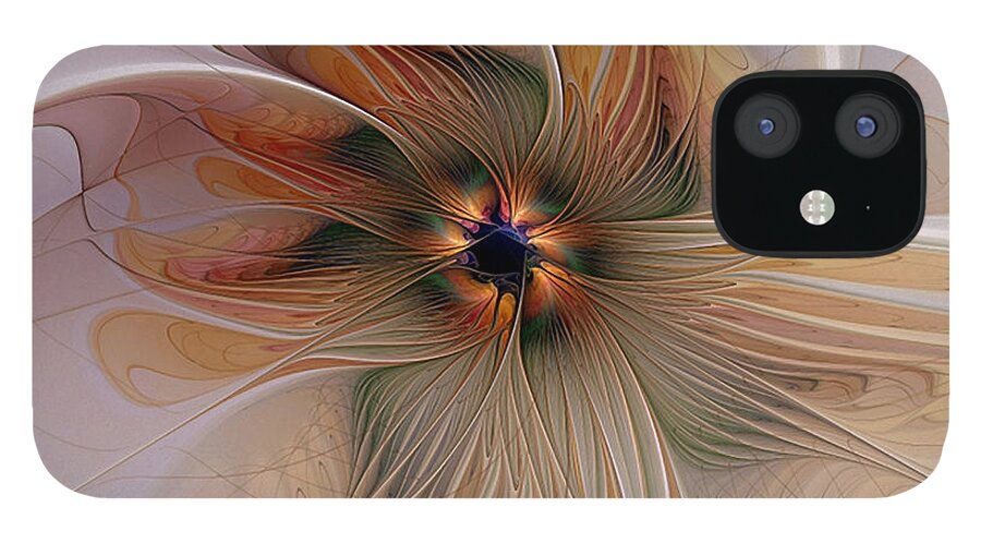 Digital Art iPhone 12 Case featuring the digital art Just Peachy by Amanda Moore