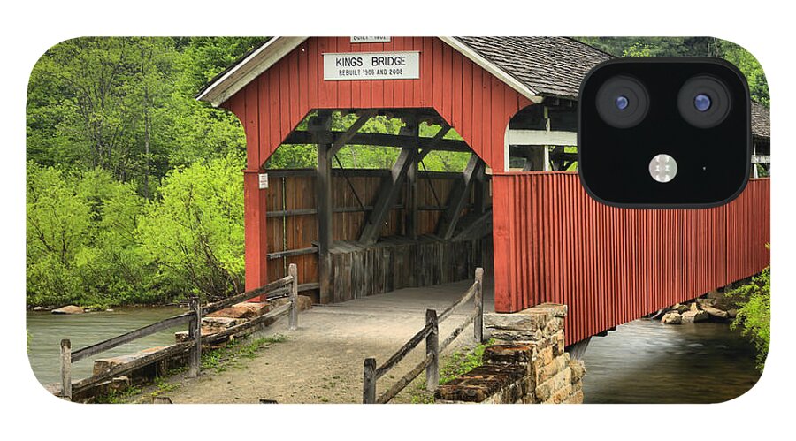 Kings Bridge iPhone 12 Case featuring the photograph Kings Covered Bridge Somerset PA by Adam Jewell