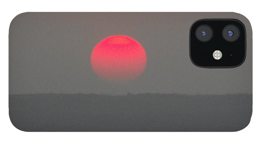 Hazy iPhone 12 Case featuring the photograph Konza Sunset by Michael Oceanofwisdom Bidwell