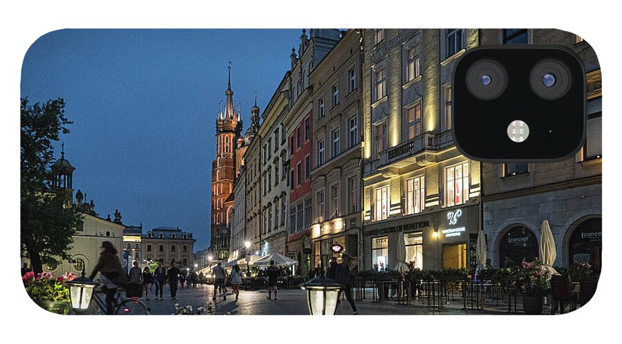 Central Europe iPhone 12 Case featuring the photograph Krakow Nights by Sharon Popek