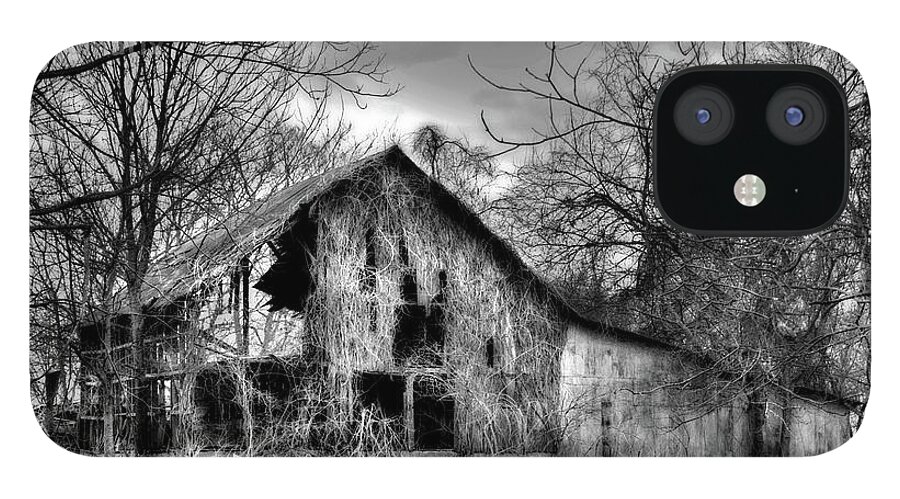 Barn iPhone 12 Case featuring the photograph Kudzu Covered Barn in the Mississippi Delta by T Lowry Wilson