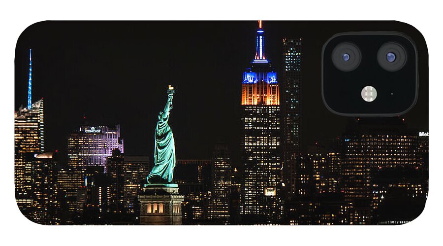 Lady Liberty iPhone 12 Case featuring the photograph Lady Liberty and the Empire by Ryan Smith