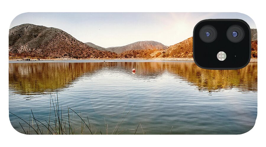 Dam iPhone 12 Case featuring the photograph Lake Hodges Sunrise by Alison Frank