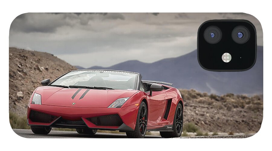 Lamborghini iPhone 12 Case featuring the photograph Lamborghini Gallardo LP570-4 Spyder Performante by ItzKirb Photography