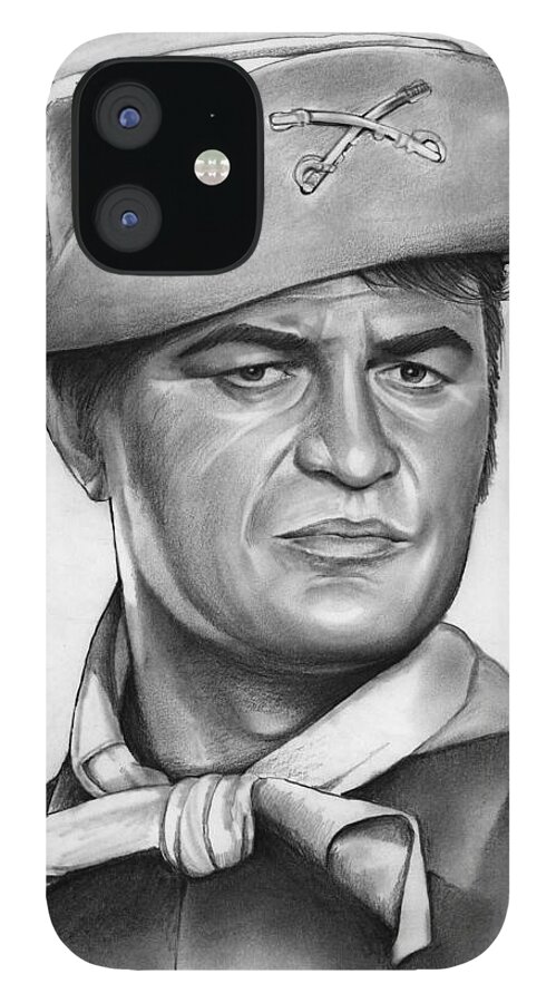 Larry Storch iPhone 12 Case featuring the drawing Larry Storch by Greg Joens
