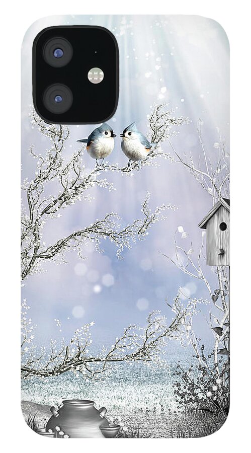 Nature iPhone 12 Case featuring the digital art Late Snow by John Junek