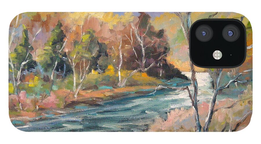 Landscape iPhone 12 Case featuring the painting Laurentian Hills by Richard T Pranke